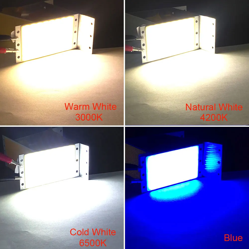 

Sumbulbs 15W COB LED Panel Light Bulb with Dimmer 12V COB Chip Dimamble LED Lamp 1500LM White Blue 94x50MM DC12V for Car Lights