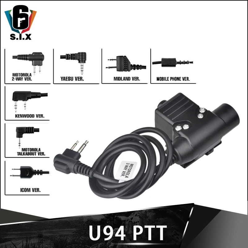 Tactical Softair U94 PTT аксессуар для гарнитуры штекера Kenwood Midland Phone гарнитуры|Тактические