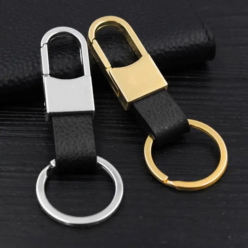 Fashoin Aluminum Alloy Car Keychains Men Leather Metal Key Buckle Electroplated Ring Belt Hook | Автомобили и мотоциклы