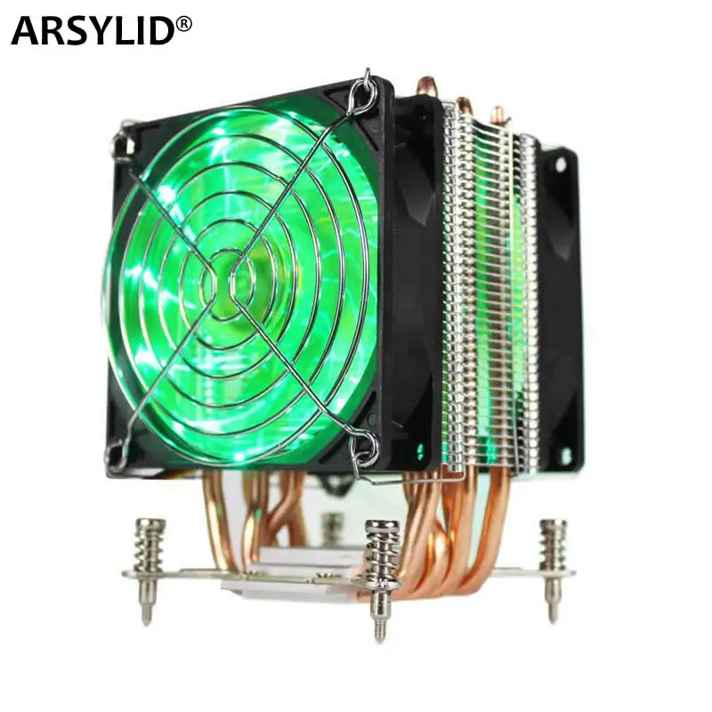 Вентилятор ARSYLID для процессора 6 тепловых трубок двойной вентилятор 9 см 4