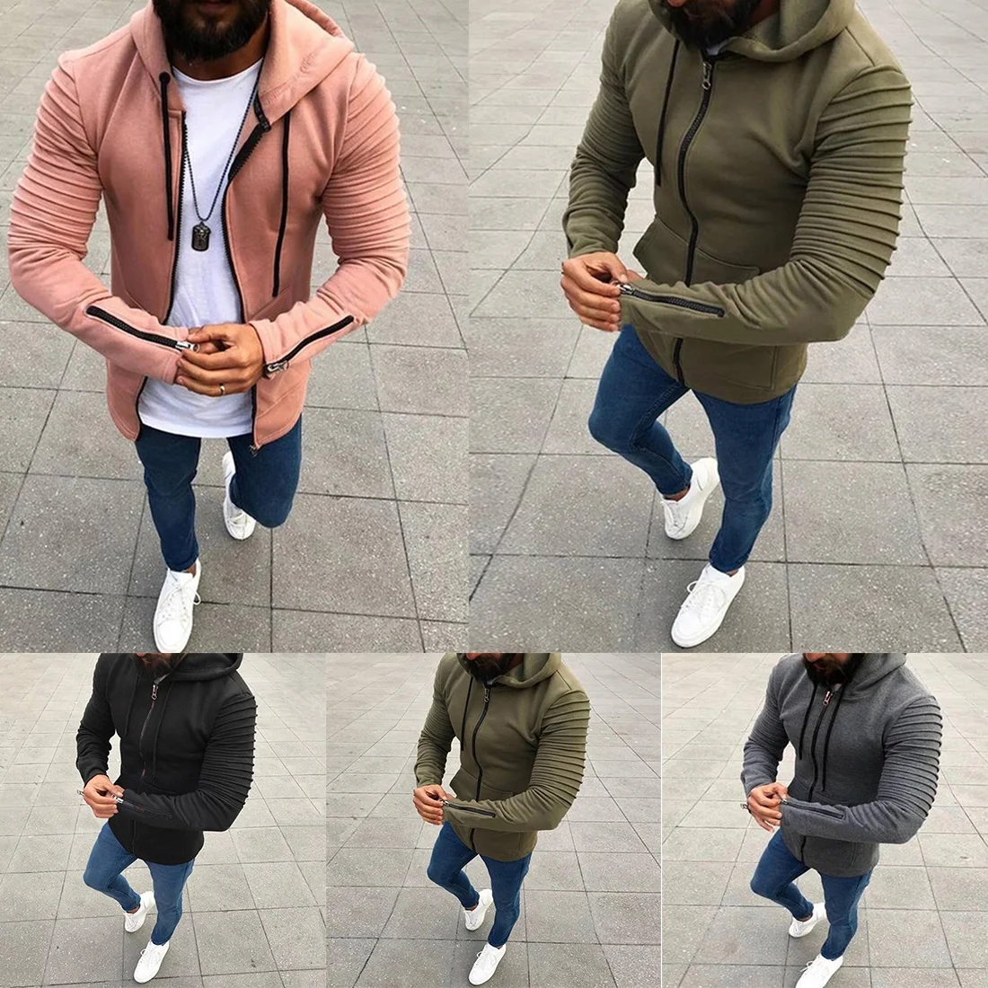 Для мужчин Fabala Толстовка Осень пальто с капюшоном Куртка Пуловер верхняя одежда