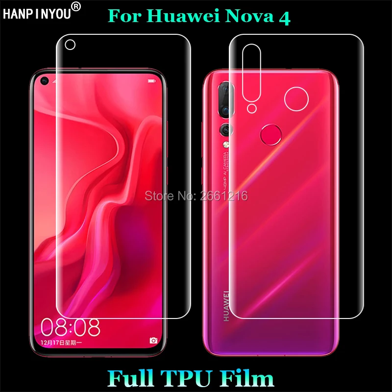 Для Huawei Nova 4 6 &quot2 шт. = передняя + задняя тонкая полное покрытие мягкая пленка из