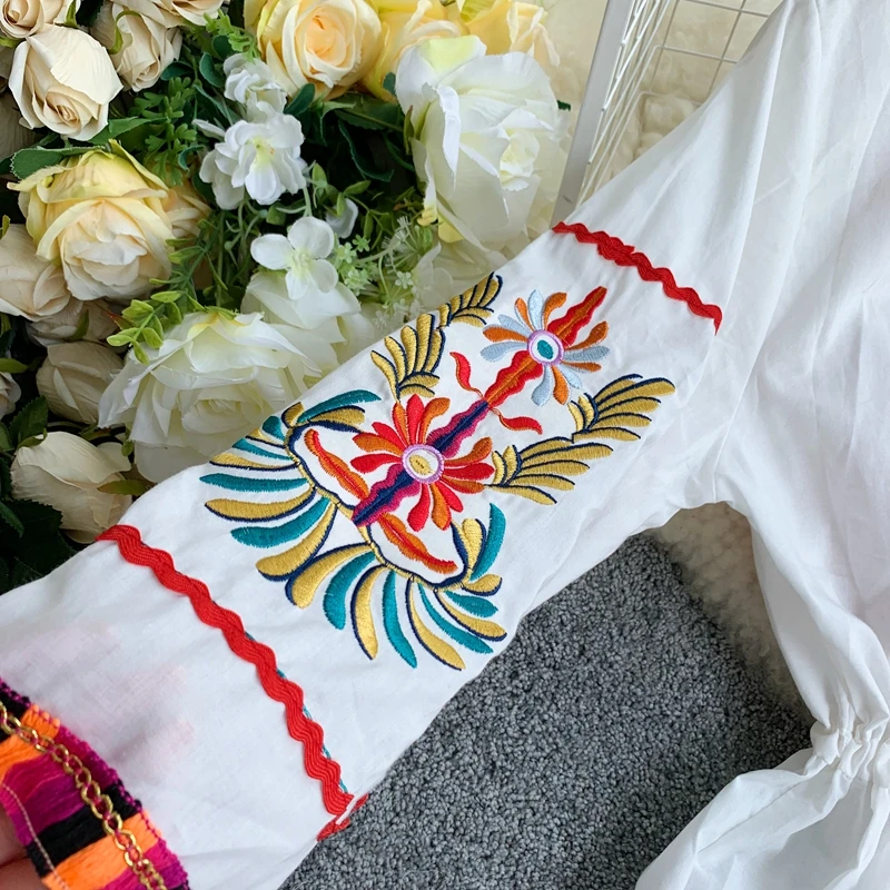 2019 новые модные женские платья в богемном этническом стиле платье с вышитыми