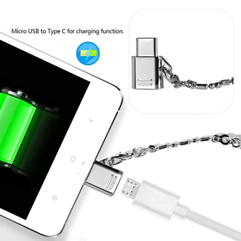 Key chain Type-C OTG Adapter Kits Micro-USB To Type C & USB Converter Data Sync Charging For Samsung S9 | Электроника
