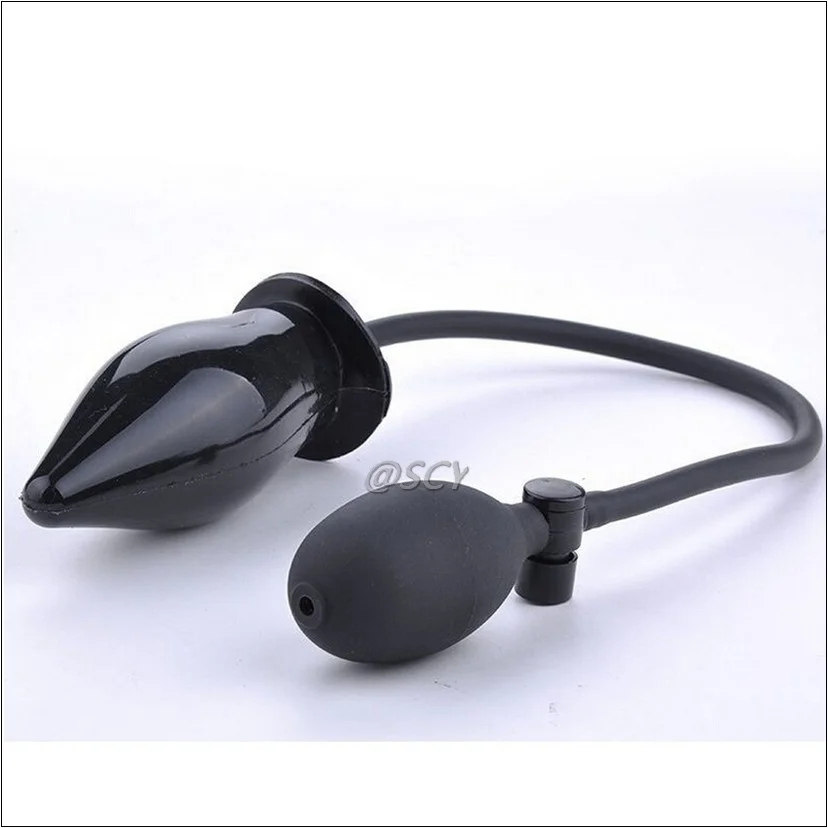 Sex Black Pneumatic Vibration Butt Plug Massager Expansion Inflatable Toy Dropshipping | Красота и здоровье