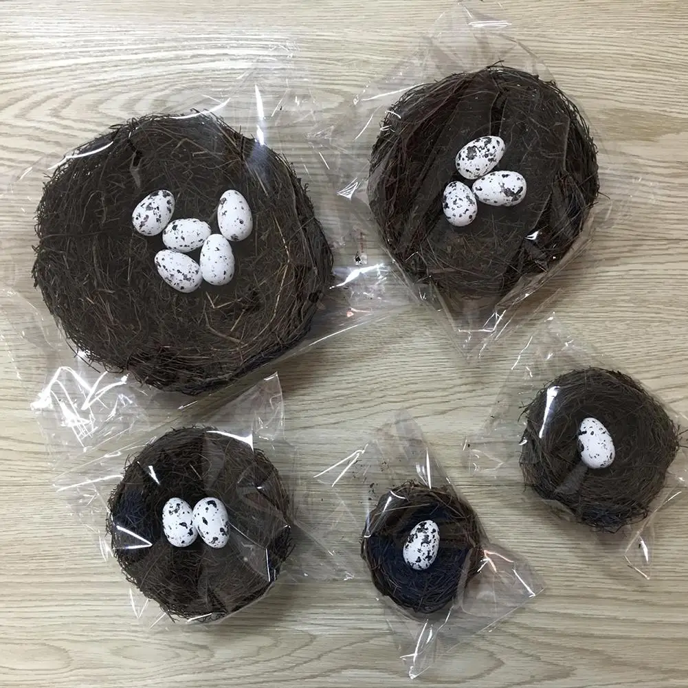 Пасхальный стиль лоза тканый Птичье гнездо Плетеный соломенный Яйцо Украшение