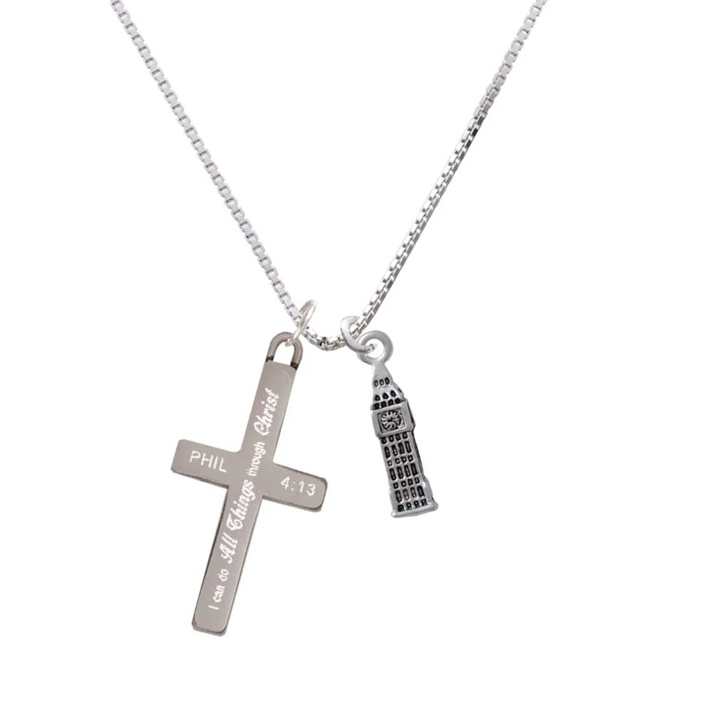 Лондонский большой часы башня-я могу сделать все вещи-крест ожерелье | Украшения