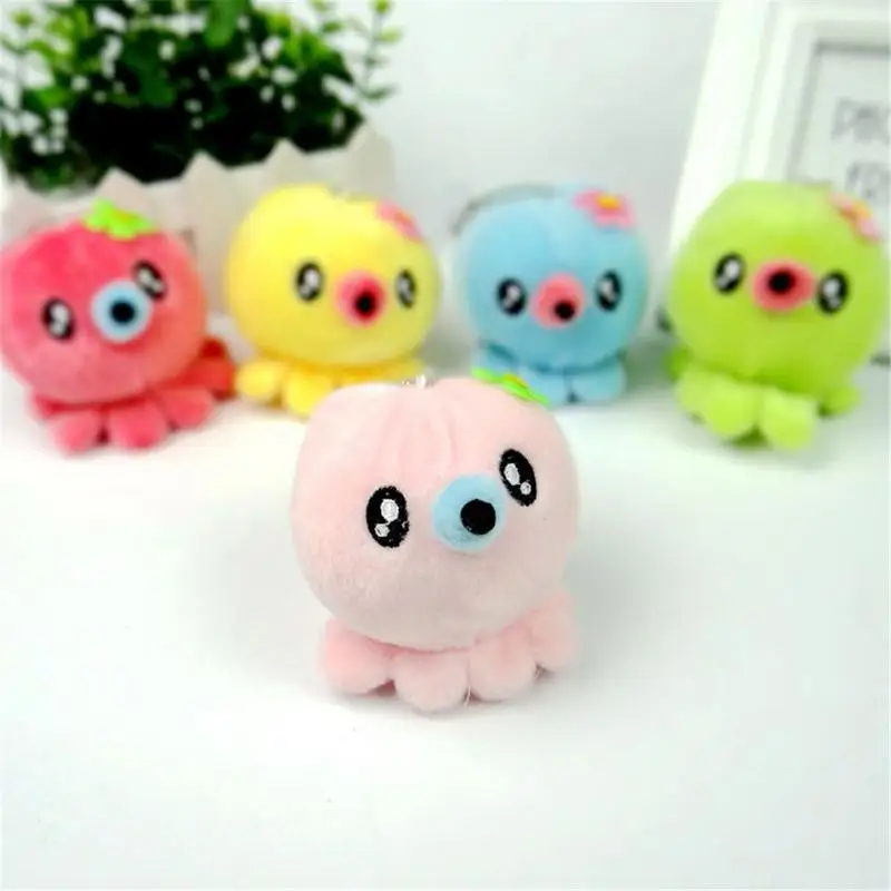 Милый плюшевый Осьминог игрушки маленький кулон мини брелок для портфеля