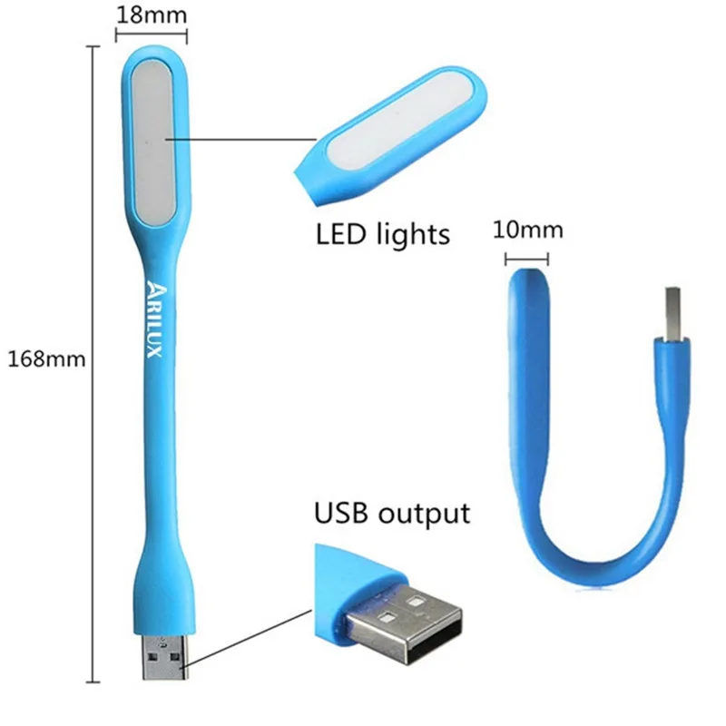 ARILUX Новинка Мини USB светодиодные лампы для чтения книг ночник детей спальня