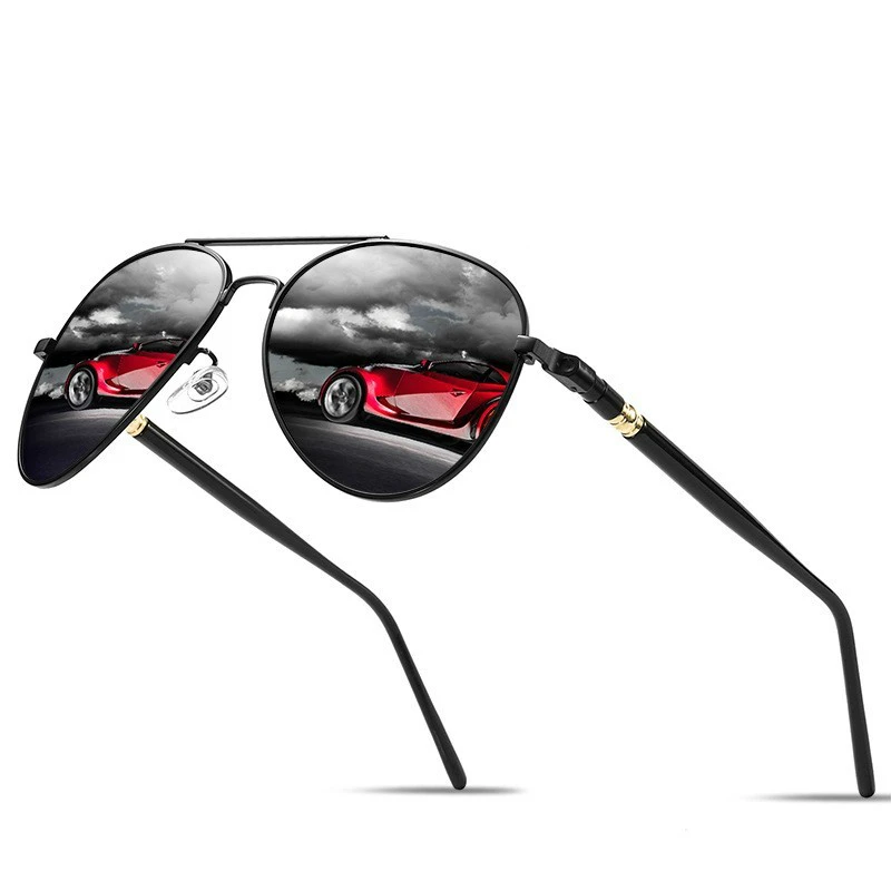 2019 солнцезащитные очки металлическая оправа пилот поляризационные для вождения
