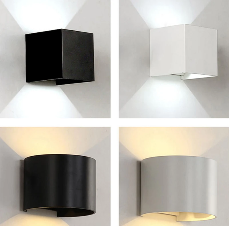 Водонепроницаемая уличная настенная лампа круглая алюминиевая насадка