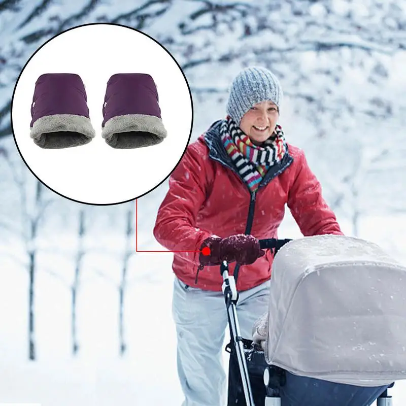 Детская коляска теплые водонепроницаемые перчатки для улицы зимние аксессуары