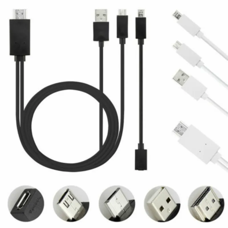 MHL Micro USB 2 0 к HDMI совместимый HDTV 1080P Кабель адаптер для телефонов Samsung Android|Кабели HDMI|