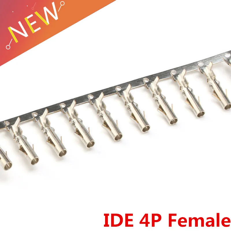 

300pcs/lot big 4P 4D Copper Crimp Terminal For 5.08mm IDE HDD Power male connector KF50800-PT