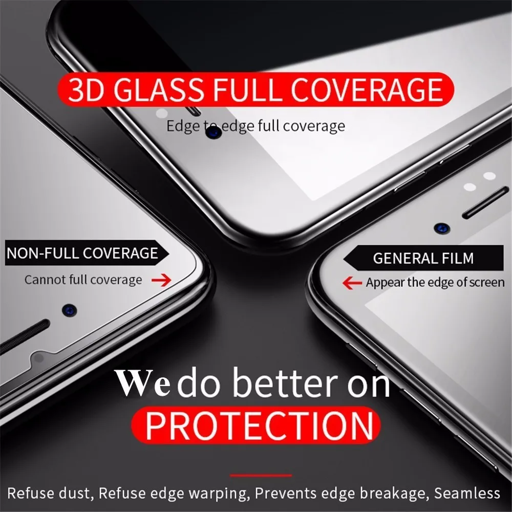 5D полноэкранное Защитное стекло для iPhone 6 6S 7 8 Plus закаленное 6s X XS 10 защитная