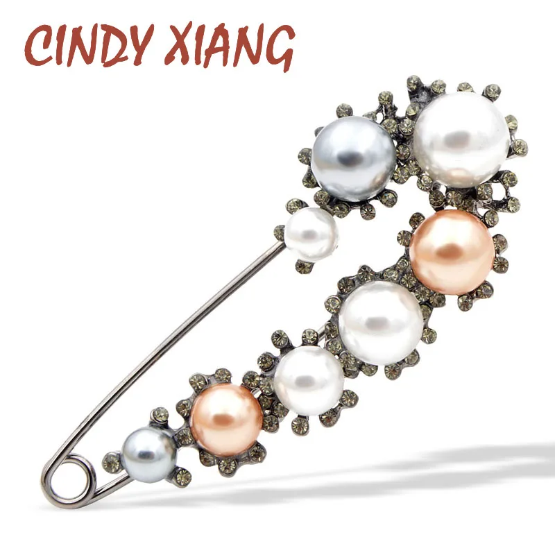 CINDY XIANG Новое поступление большие жемчужные броши на булавке для женщин | Броши -32906820018