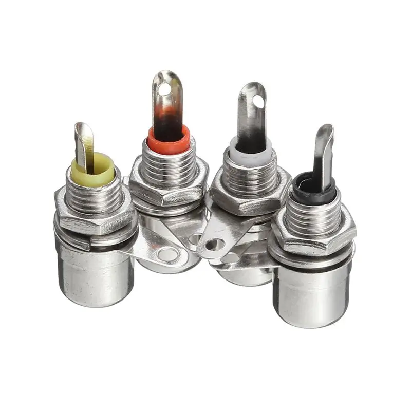 4 шт. профессиональные Аудиоразъемы для панели RCA черный + красный белый