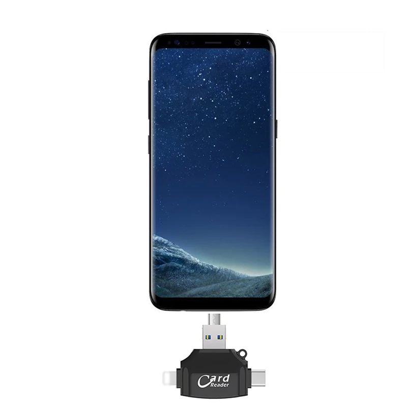 4In1 Пластик Тип C/Micro Usb/Usb устройство для чтения карт SD TF Usb Ipad Iphone X 7 8 плюс 5 6 S памяти