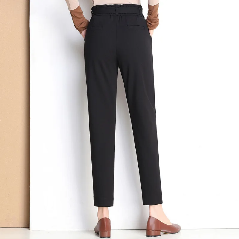 Женские повседневные офисные шаровары с высокой талией весенне-летние модные