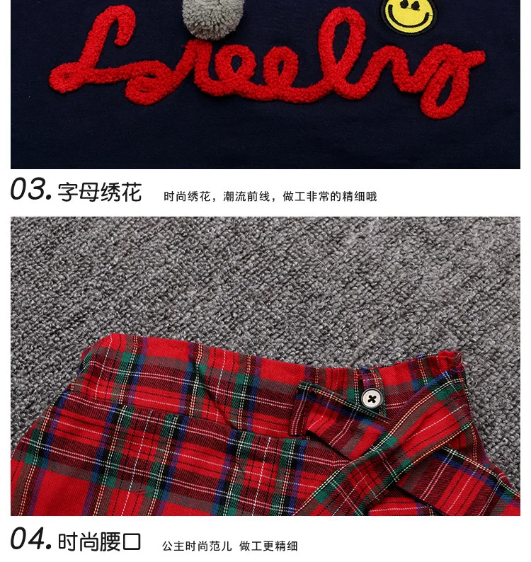 

2019 summer new children's suit girls cotton short-sleeved t-shirt + fashion shorts two-piece suit children clothes sets