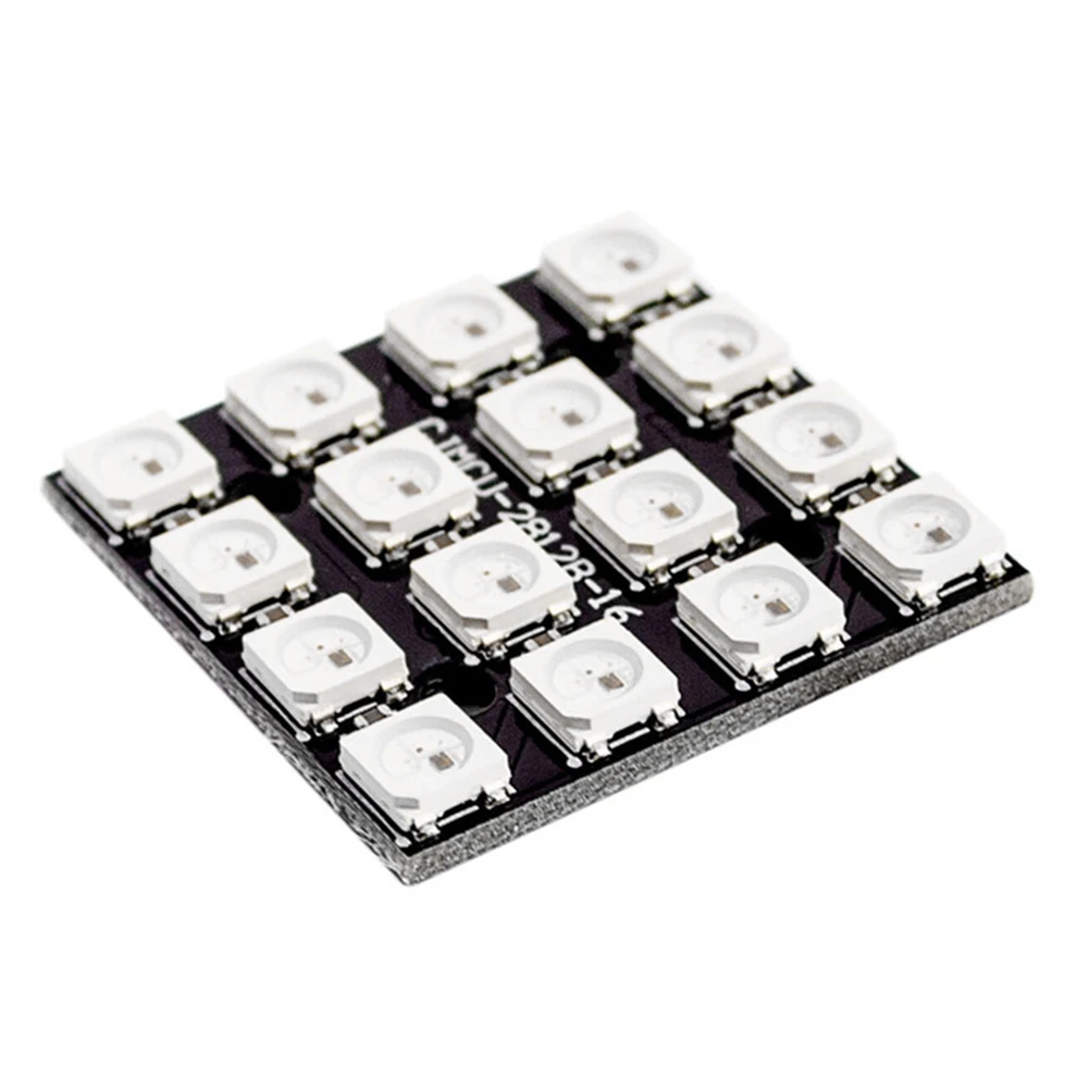 Новый WS2812B 16-разрядный 4*4 полноцветный 5050 RGB Светодиодная лампа панель свет для