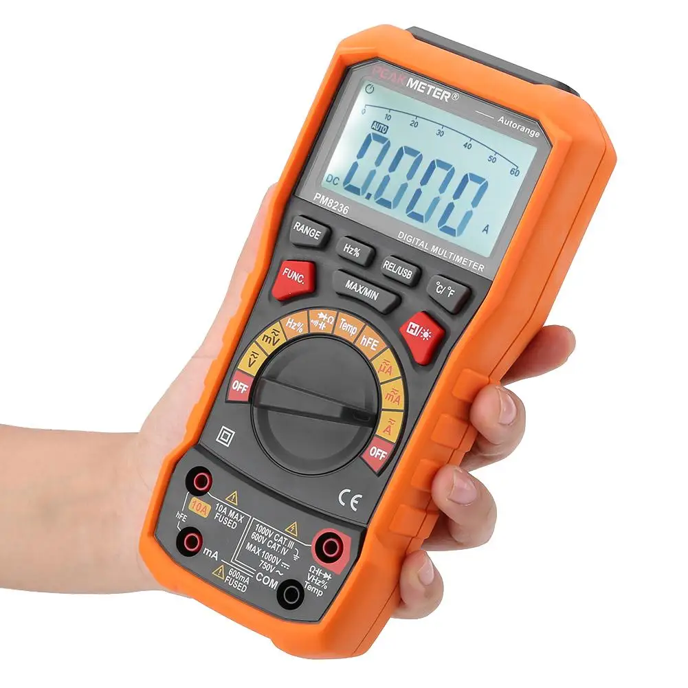 Цифровой мультиметр с автоматическим выбором диапазона PEAKMETER PM8236 измеритель