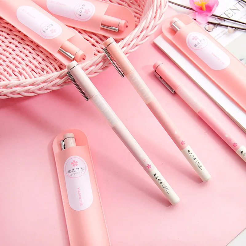 3 шт./компл. хлопчатобумажной ткани украшенные цветущей вишни ручка с чернилами