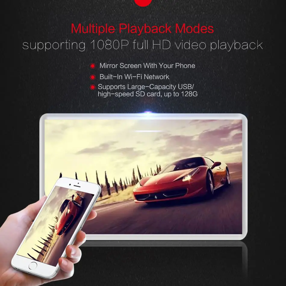 11 6 дюймов Android автомобильный подголовник плеер IPS HD монитор с Wi Fi 3G Bluetooth и FM