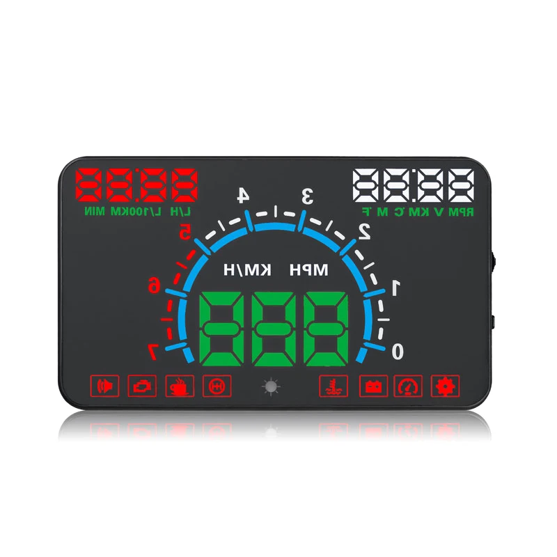 5 8 &quotАвтомобильный Стайлинг GPS OBD2 HUD Дисплей Спидометр предупреждающая приборная