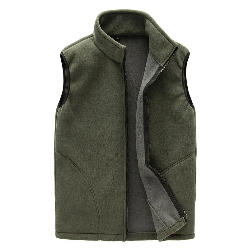 Men Winter Fleece Vest Male Thick Warm Waistcoat Outwear Casual Thermal Soft Vests Mens Windproof Sleeveless Jacket |
