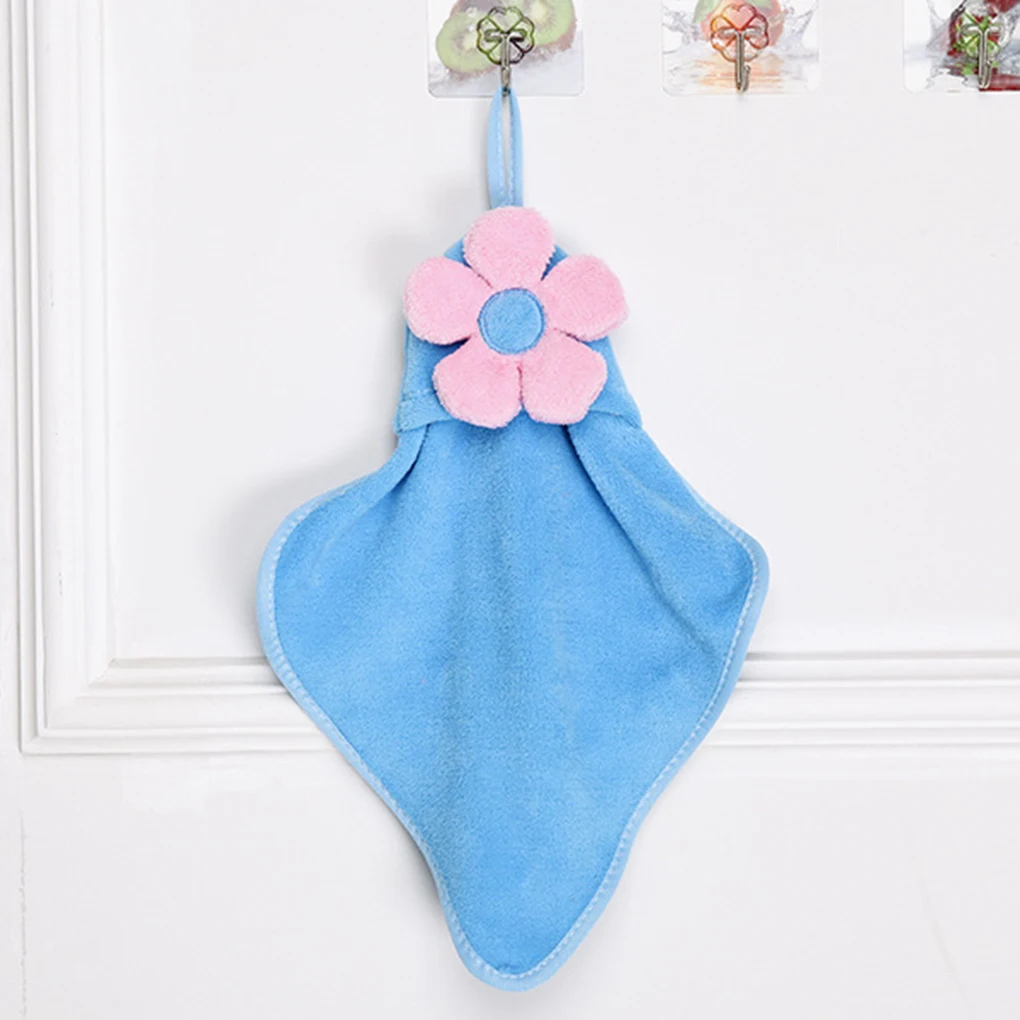 Удобные дешевые Подсолнух коралловый бархат абсорбирующие полотенца для рук