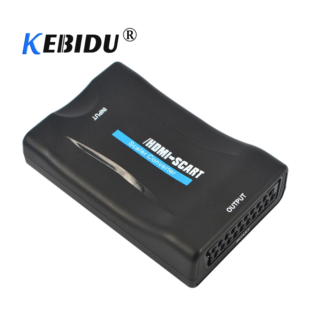 1080P HDMI совместимый адаптер преобразователя Scart AV сигнала out конвертер с адаптером