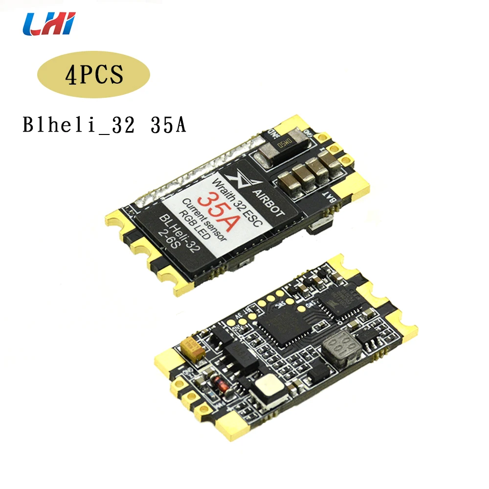 BLHeli_32 ESC для квадрокоптера Wraith32 32 bit Оригинал airbot 35A поддержка DSHOT1200 Встроенный