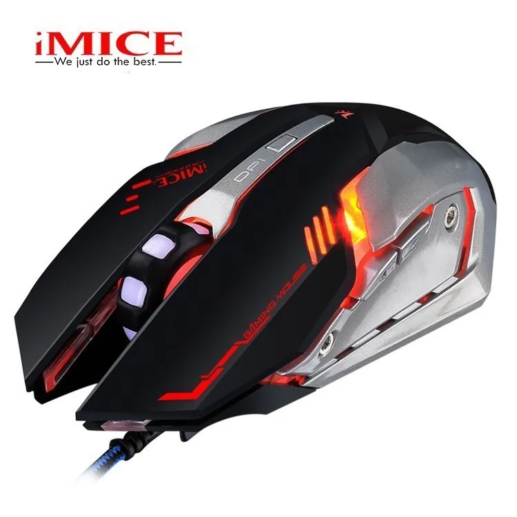 Игровая Проводная оптическая мышь IMICE V8 4000 DPI эргономичная светодиодный