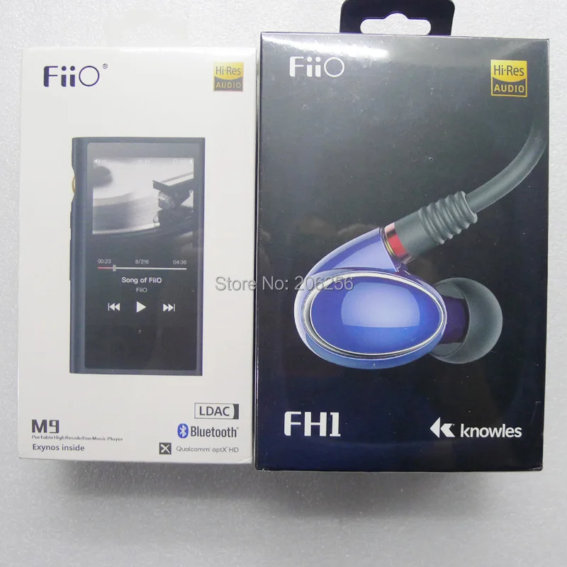 FiiO M9 + FH1 ear HIFI AK4490EN * 2 Сбалансированный wifi USB DAC DSD портативный аудио mp3 плеер