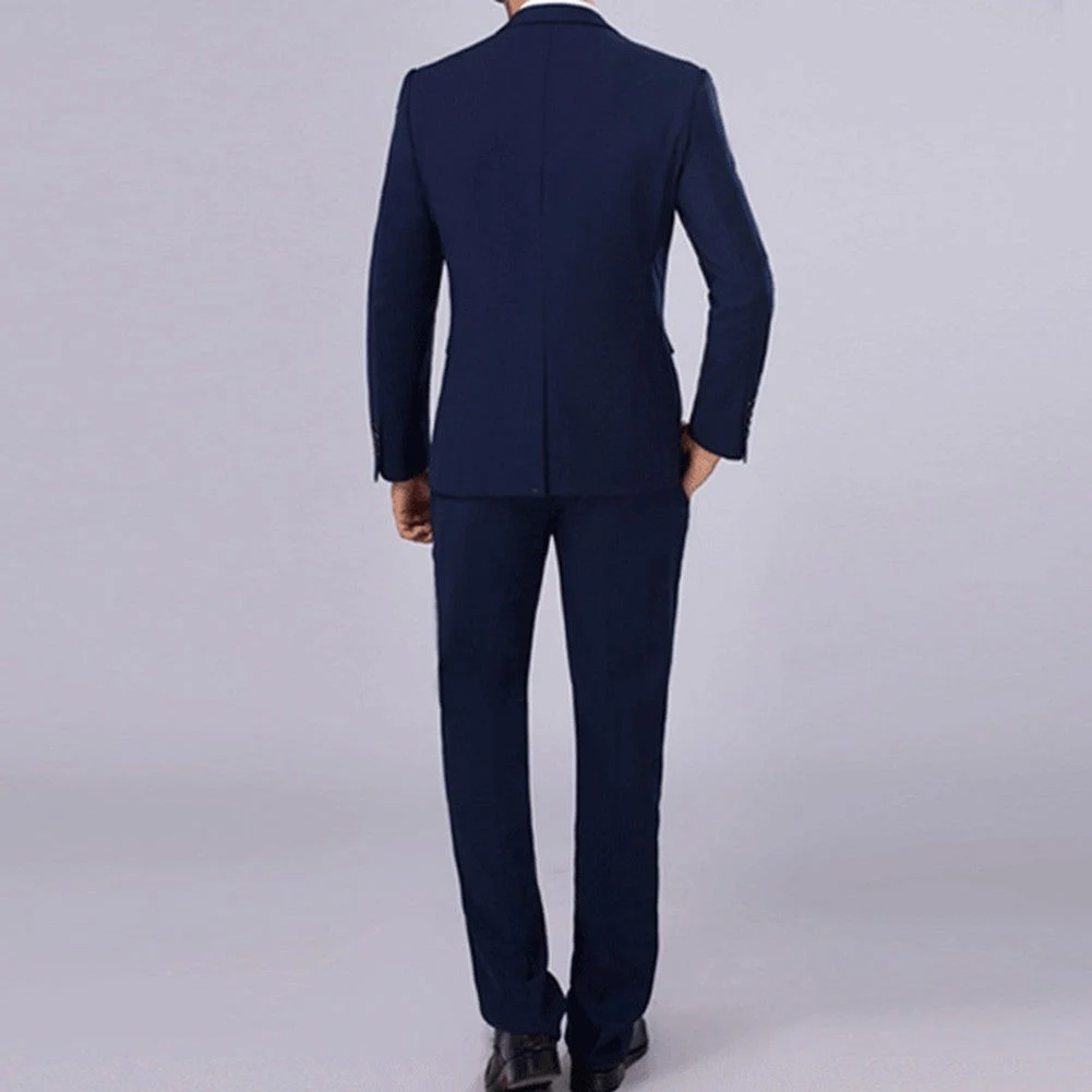 2 шт Мужская Блейзер костюм Slim Fit пальто брюки формальный свадьба жених прямые M-3Xl