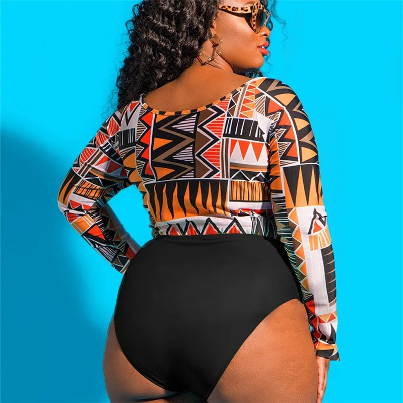 Женское бикини с длинным рукавом разрезом и высокой талией|Купальники| |