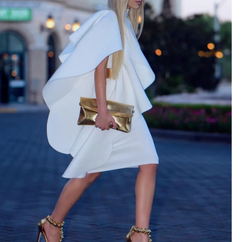 Missord 2018 сексуальный костюм-платье с круглым вырезом боковая мода Lotus Leaf Edge