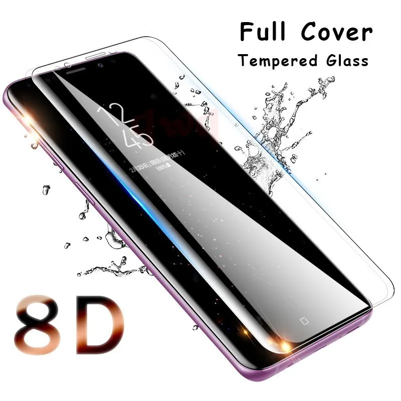 8D защита для экрана Samsung Galaxy S9 S8 A6 A8 Plus A750 A7 2018 S7 Edge защитный чехол из закаленного