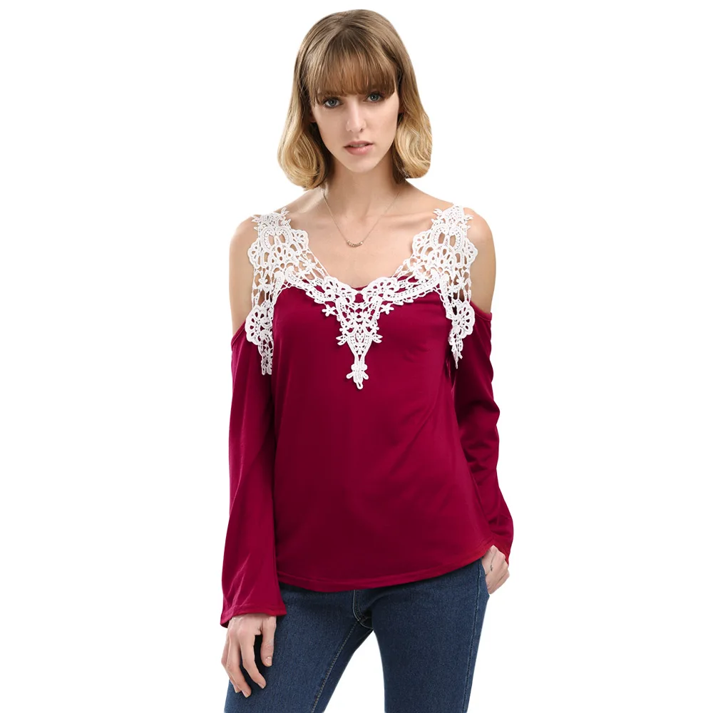 Винтажный Топ Chemise Femme белая кружевная черная Ретро блузка сексуальная Женская