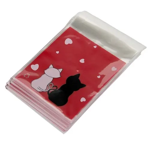 100pcs Clutch bag Red CATS Bag of Candy Biscuits Gift | Дом и сад
