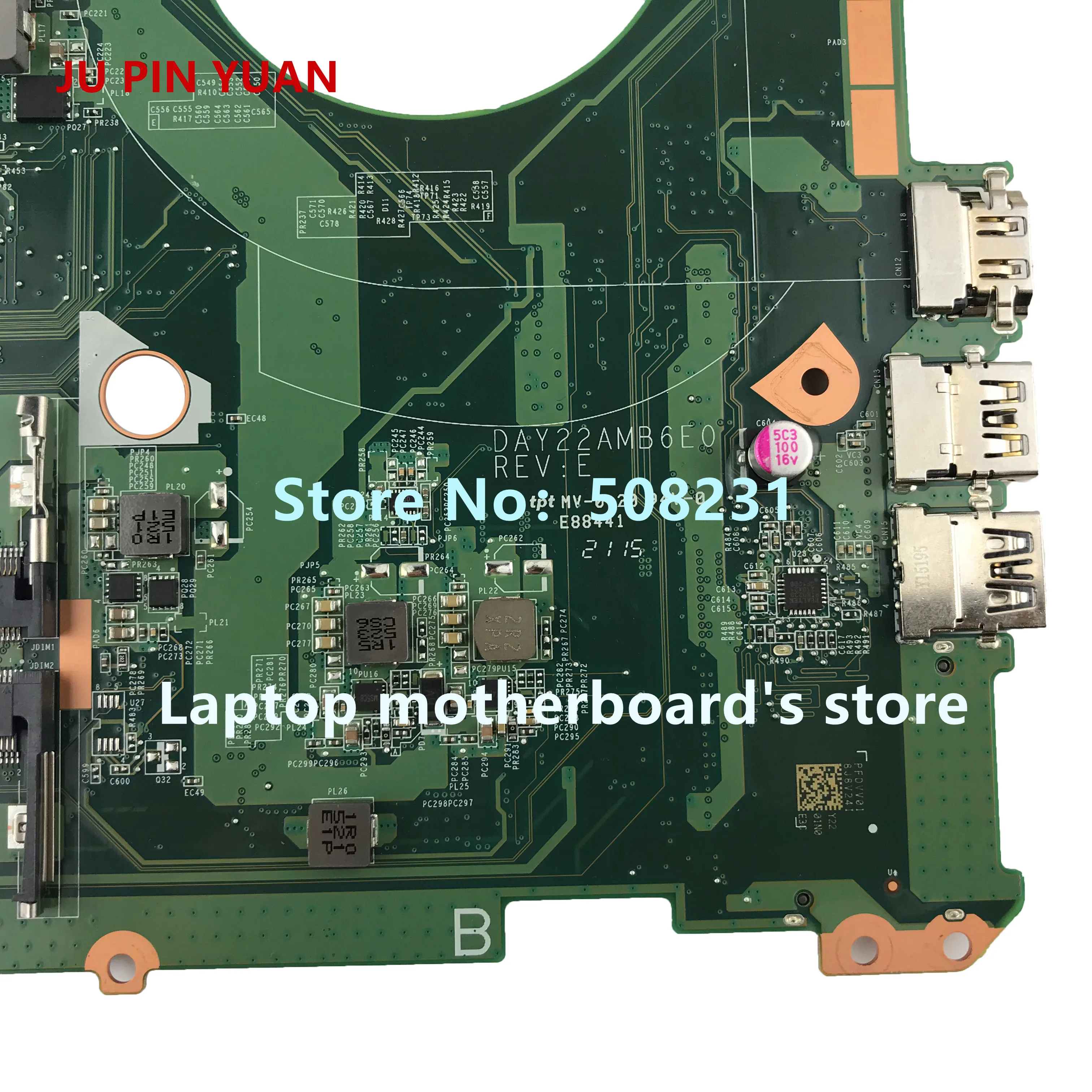 Ju pin yuan 763421 501 001 DAY22AMB6E0 Y22A для HP PAVILION 17 F 17Z материнская плата ноутбука с A4 6210 CPU