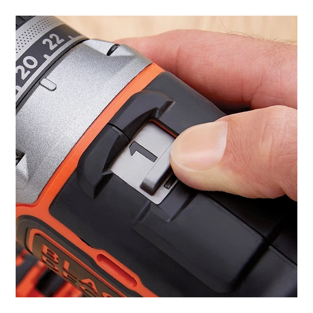 Аккумуляторная дрель-шуруповерт (18.0 В 1.0 А·ч Li-Ion 2 АКБ) BLACK+DECKER BL186KB-QW | Инструменты