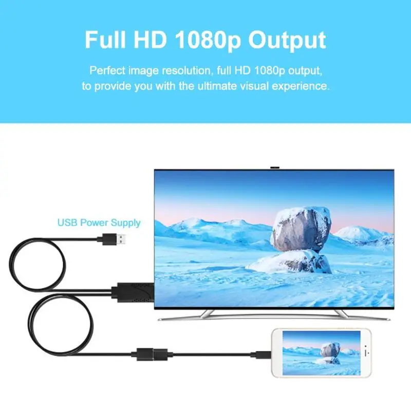 USB Женский к HDMI Мужской 1080P HDTV TV цифровой av адаптер кабель провод мобильный аудио и