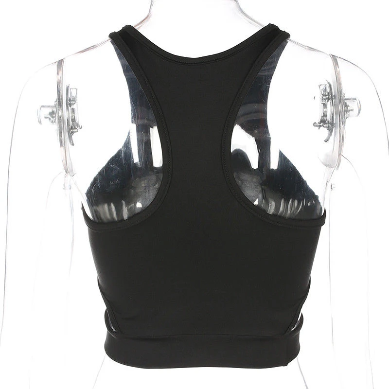 2019 Sexy Women Sports Bra Top Female Hollow Racerback Sleeveless Fitness Gym Running Vest Tank Crop Activewear Brassiere | Женская