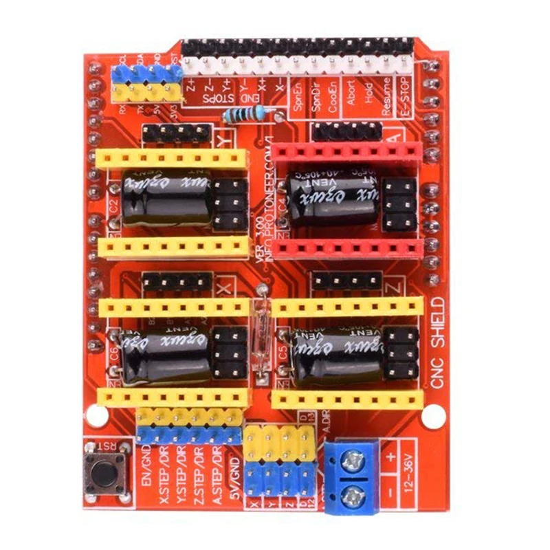 Плата расширения с ЧПУ V3.0 + плата UNO R3 Драйвер шагового двигателя A4988 радиатором