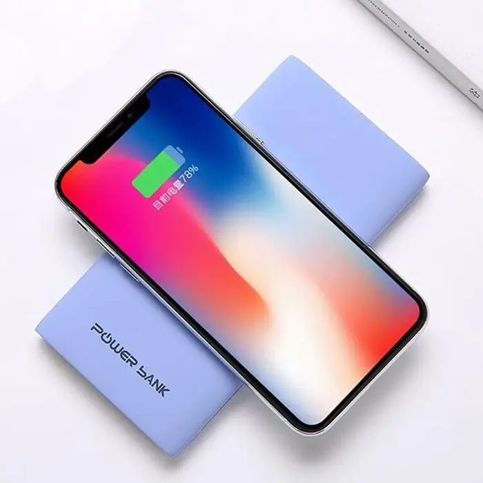 Портативный ультра тонкий Мощность Bank 10000 mAh Dual USB быстрая зарядка внешний Батарея