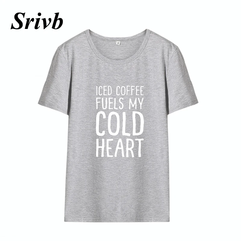 Женская футболка в стиле панк рок Srivb Harajuku с холодным сердцем летняя хлопковая