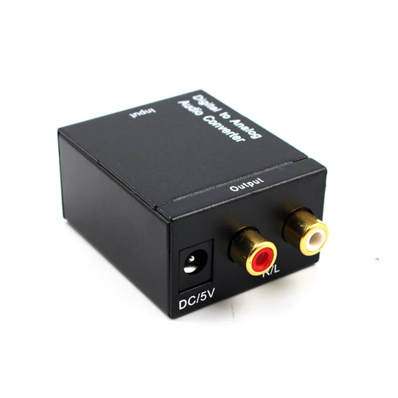 Цифровой оптический Toslink или SPDIF коаксиальный аналоговый L/R RCA аудио конвертер