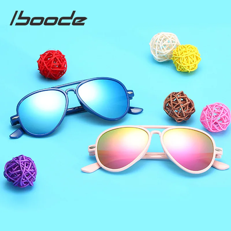 iboode Fashion Kids Sunglasses Baby Boys Girls Candy Color Children Anti UV400 gafas de sol Feminino | Аксессуары для одежды